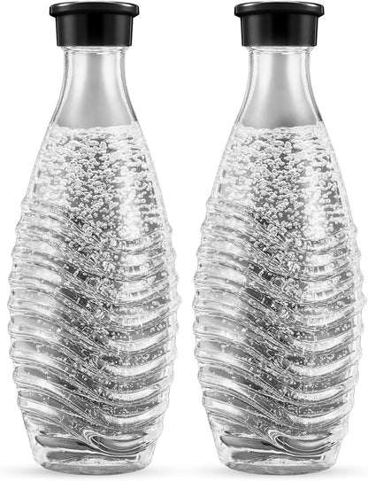 247786 - SodaStream Karafe qelqi - Set me 2, 0.7L, e ripërdorshme, e përputhshme me Penguin dhe Crystal