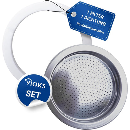 216074 - VIOKS Set 1x Unazë Vulosëse dhe 1x Filtër Zëvendësues 63 mm për Makinën e Kafesë Espresso BiÐ°letti