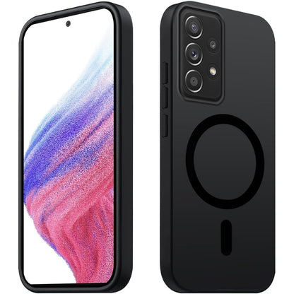 267209 - Tawaror Mbështjellëse Magnetike për Samsung Galaxy A53 5G, Mbështjellëse Mat Transparent, Rezistente ndaj Gërvishtjeve dhe Goditjeve, e Zezë