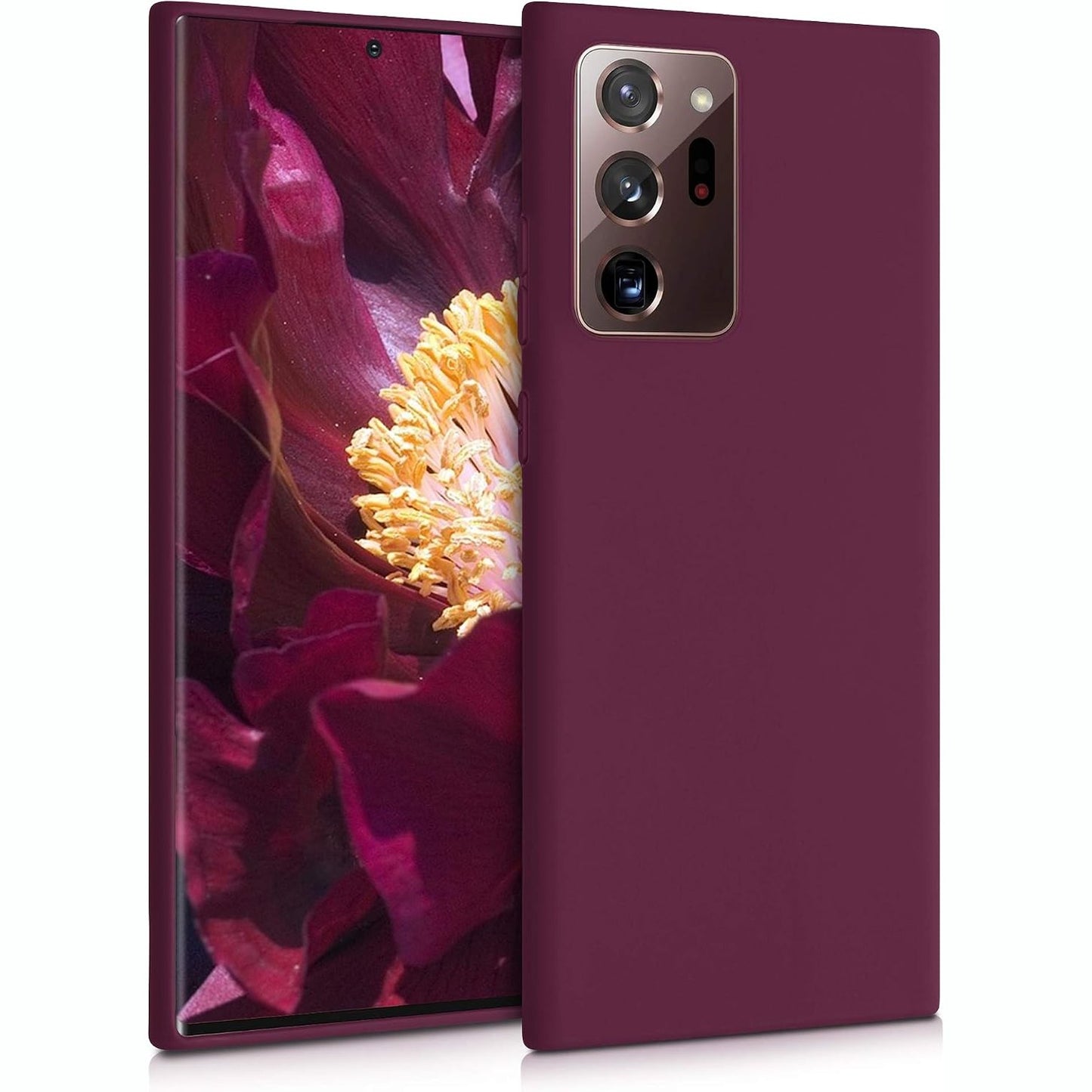 269646 - KWMOBILE Mbrojtëse për Samsung Galaxy Note 20 Ultra, silikoni i butë, ngjyrë vjollcë burgundy