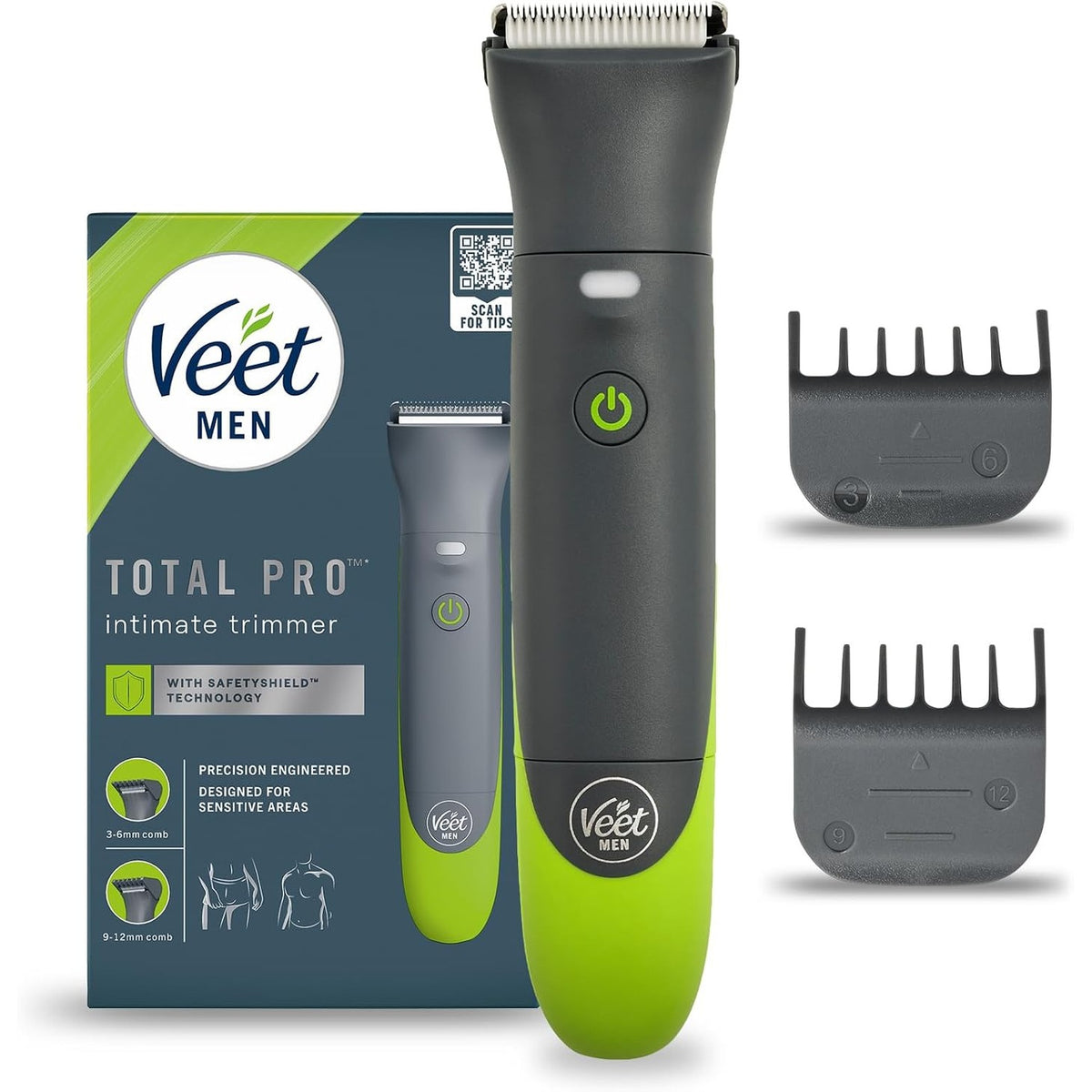 302973 - VEET Makinë rroje intime për meshkuj - Makinë rroje dhe prerëse flokësh për meshkuj e papërshkueshme nga uji