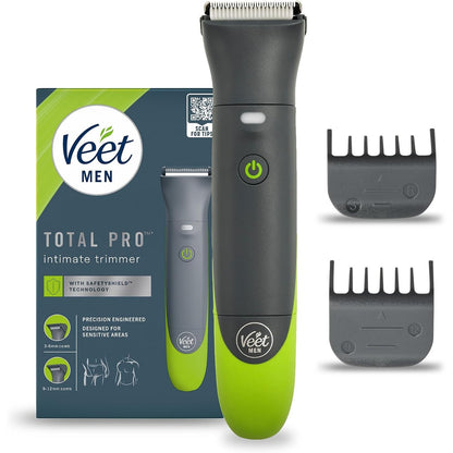 271297 - VEET Makinë prerëse intime TOTAL PRO, brisk elektrik për trupin dhe zonat intime, 1 kokë për zonën intime dhe trupin, 2 krehëra udhëzues, Shkurtim preciz, pa tel