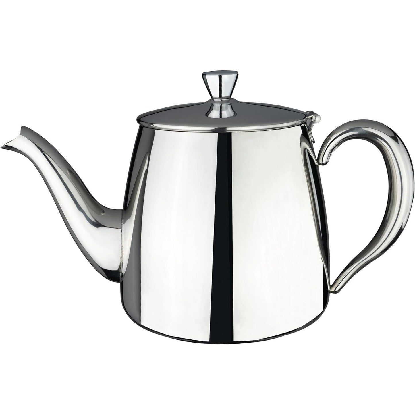 217909 - CAFE OLE Çajnik Premium PT-048, Çelik Inoks 18/10, 48 Ons, për derdhje pa pikime, Ngjyrë Argjendi