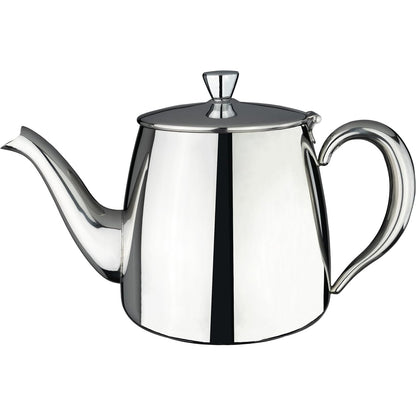 217909 - CAFE OLE Çajnik Premium PT-048, Çelik Inoks 18/10, 48 Ons, për derdhje pa pikime, Ngjyrë Argjendi