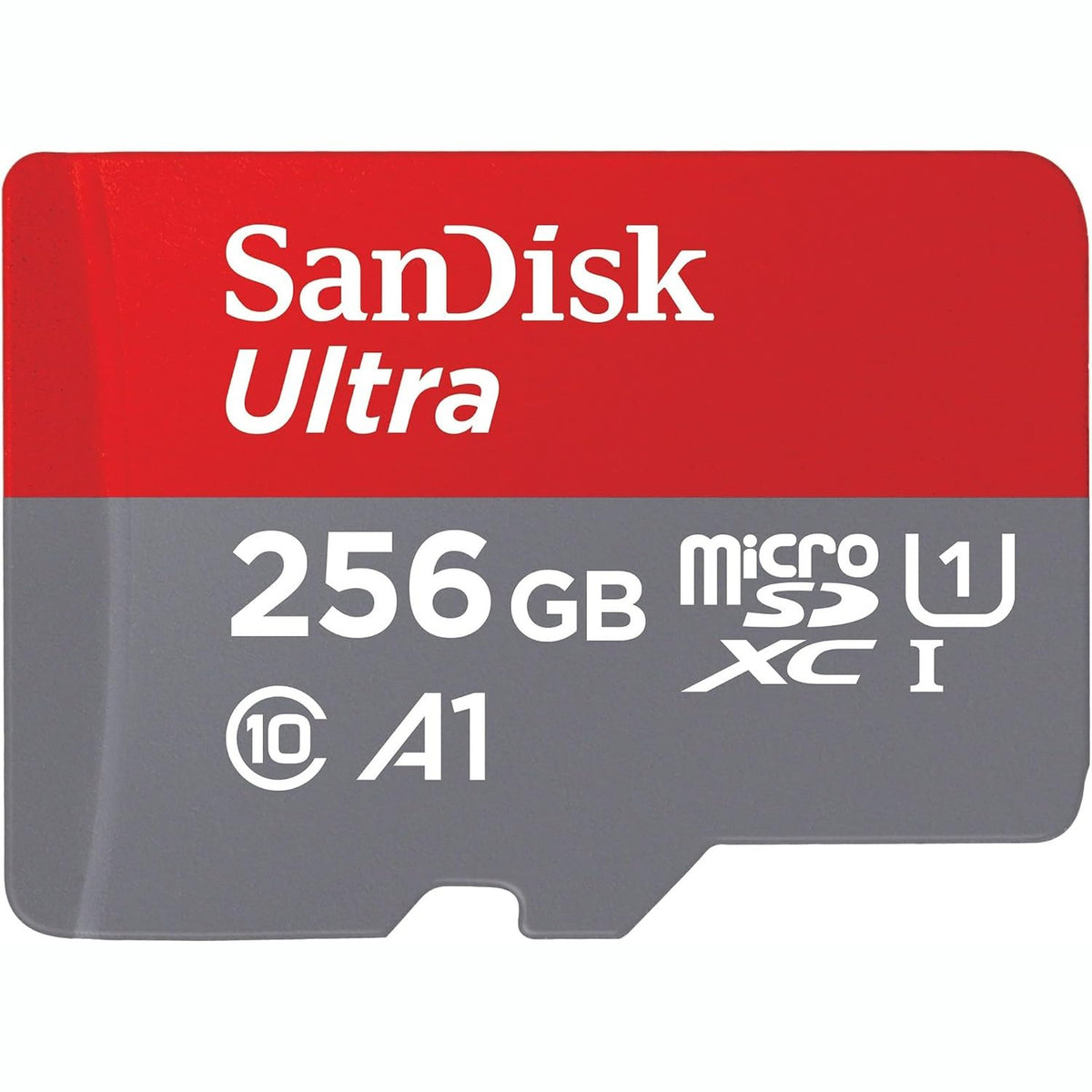 295718 - SANDISK Ultra Android microSDXC UHS-I 256 GB + Adaptor (Për telefona inteligjentë dhe tableta, A1, Klasa 10, U1, Video Full HD, Shpejtësi leximi deri në 150 MB/s)