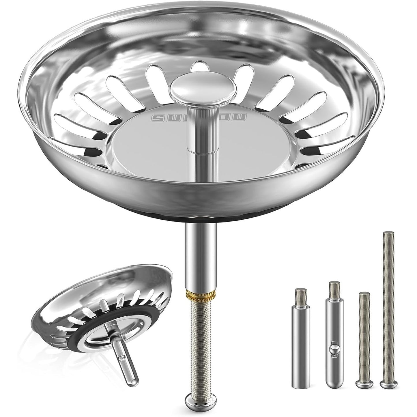 186034 - SURFOU Tapë Kullimi për Lavaman Kuzhine, 79 mm, Filtër Kundër Bllokimit prej Çeliku Inoks, Tapë Universale me 2 Thumba Ekscentrike të Rregullueshme dhe 1 Thumb prej Çeliku Inoks