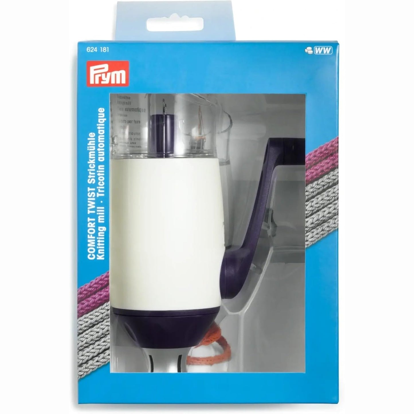 221540 - PRYM Mulli thurjeje Comfort Twist, Vjollcë e Bardhë, Një Madhësi