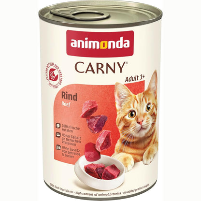 224910 - Animonda Carny Ushqim për mace të rritura, Mish viçi, 6 x 400 g.