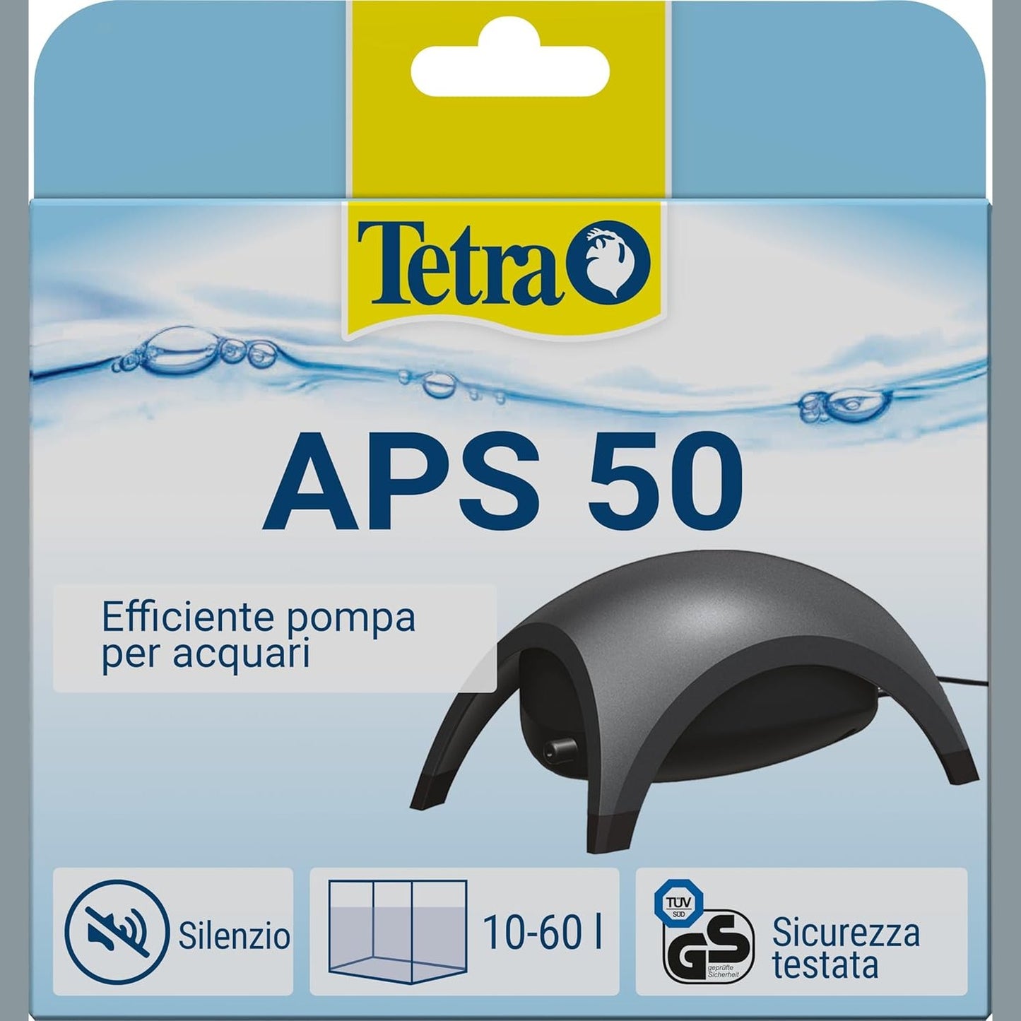 252276 - TETRA Pompë Akuariumi APS 50 10-60 L, e Heshtur dhe me Pompa Ajri të Fuqishme, Antracit