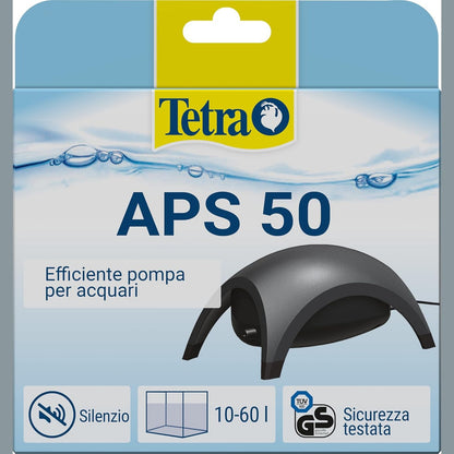 252276 - TETRA Pompë Akuariumi APS 50 10-60 L, e Heshtur dhe me Pompa Ajri të Fuqishme, Antracit