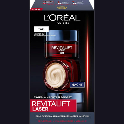 289866 - L'ORÉAL PARIS Set Kujdesi për Fytyrën, Krem Anti-Plakje për Ditë dhe Natë, 2 x 50 ml