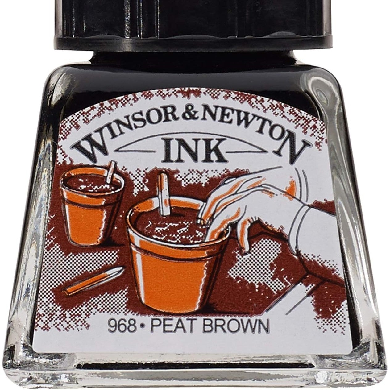 267417 - WINSOR & NEWTON - Bojë vizatimi 1005469, për kaligrafë, ilustrues, artistë, ngjyra rezistente ndaj ujit, shishe 14 ml, Ngjyrë kafe balte