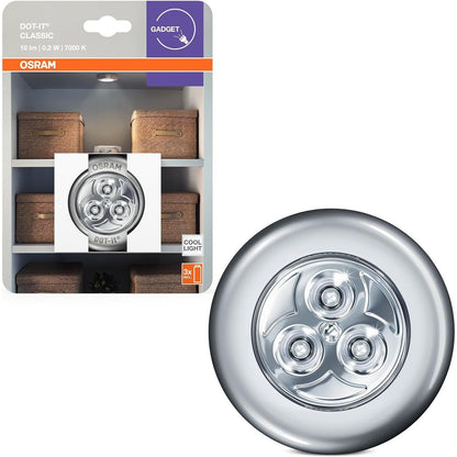 253926 - OSRAM Dritë LED fleksibile me bateri DO-it CLASSIC, ngjyrë argjendi, plastika, mbrojtje IP20, për gardërobë, kuzhinë, dritë nate