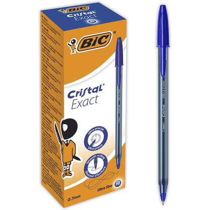 320612 - BIC Stilolapsa Cristal Exact me majë gjilpëre (0.7 mm) - Kuti me 20 copë
