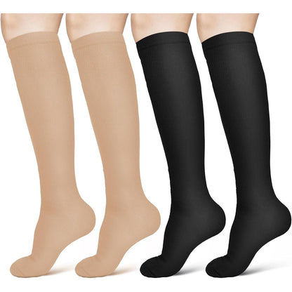 319024 - ACWOO - 2 palë çorape kompresimi për burra dhe gra - 15-20 mmHg - për vrapim, sport, fluturim, udhëtim, vena me variçe, infermierë (S/M)