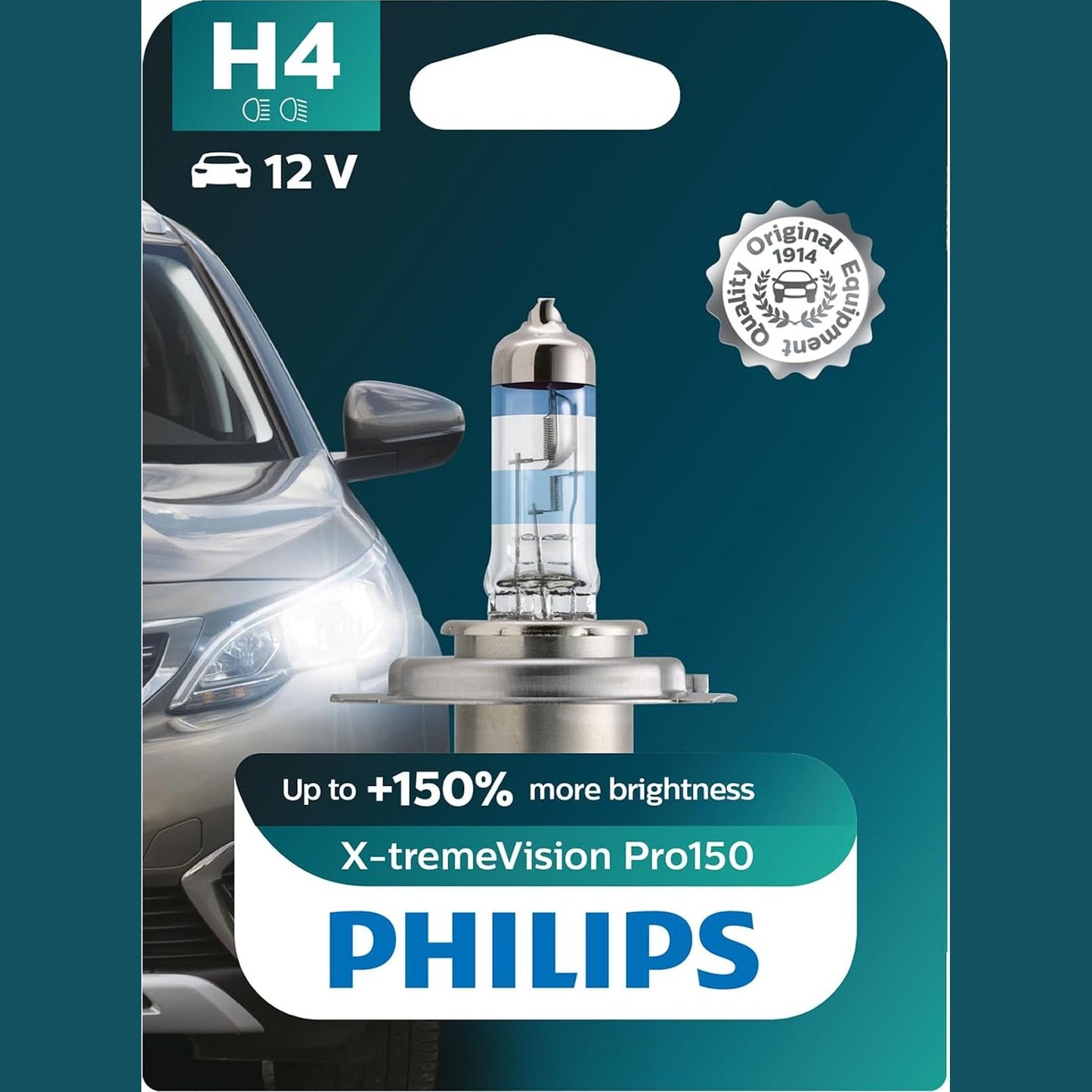 294280 - PHILIPS - Llambë 553330 H4, Argjendtë/Transparente, 12.9 x 9.5 x 3.6 cm; 22 g, 60 W, 1 copë