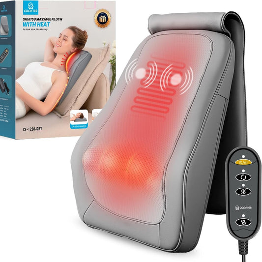 315432 - Masazhues Shiatsu, Masazhues Qafe me Nxehtësi, Masazhues Shpine 4D, Lehtësim i Dhimbjeve Muskulare për Qafën, Shpinën, Këmbët, Gri