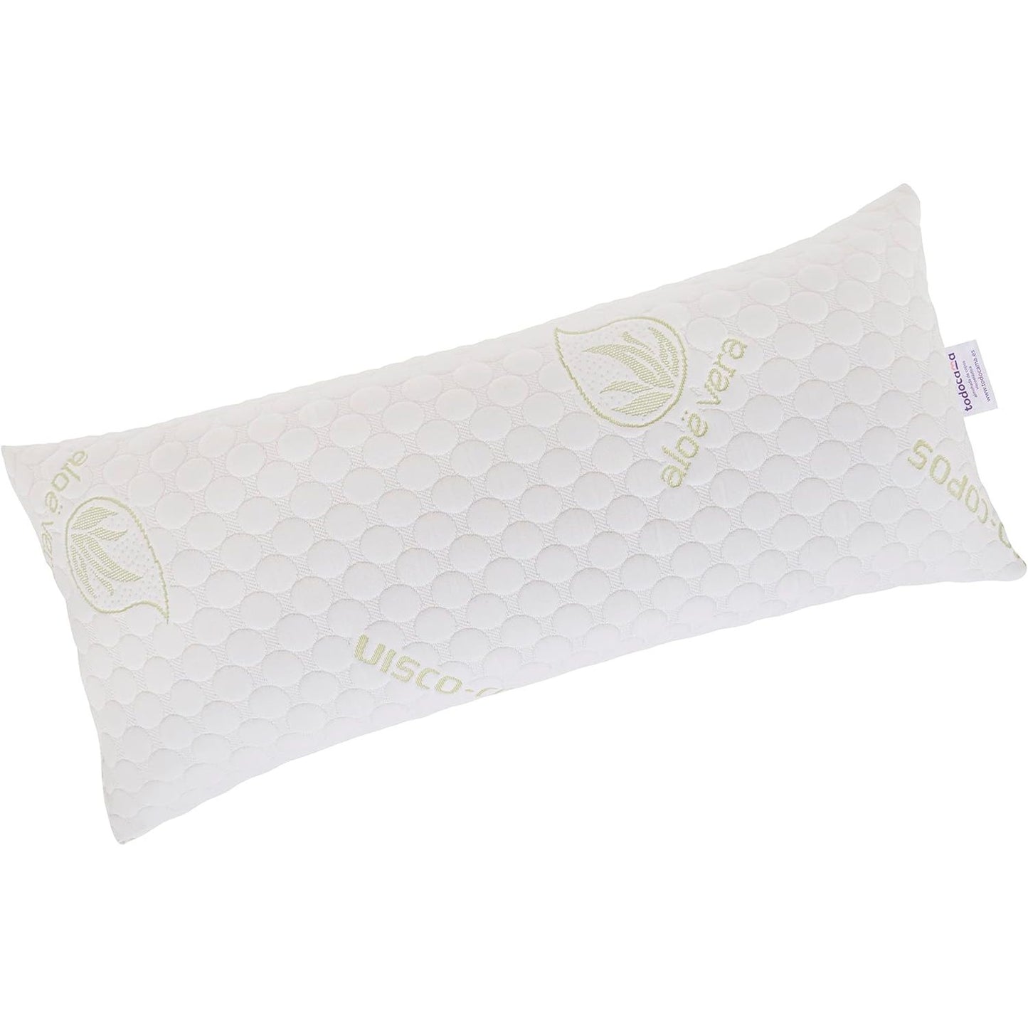 256405 - TODOCAMA Jastëk viskoelastik Aloe Vera me 100% thekon viskoelastike, pëlhurë elastike Aloe Vera, termorregulluese, fortësi mesatare, 90 cm