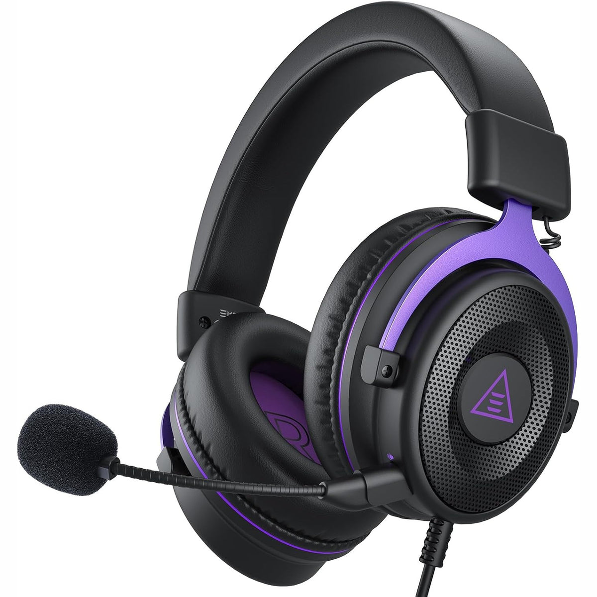 295905 - EKSA Kufje Lojërash me Mikrofon të Lëvizshëm, Zë Surround 3D, Kabllo 3.5 mm, për Switch/PS4/PS5/Xbox One, Vjollcë
