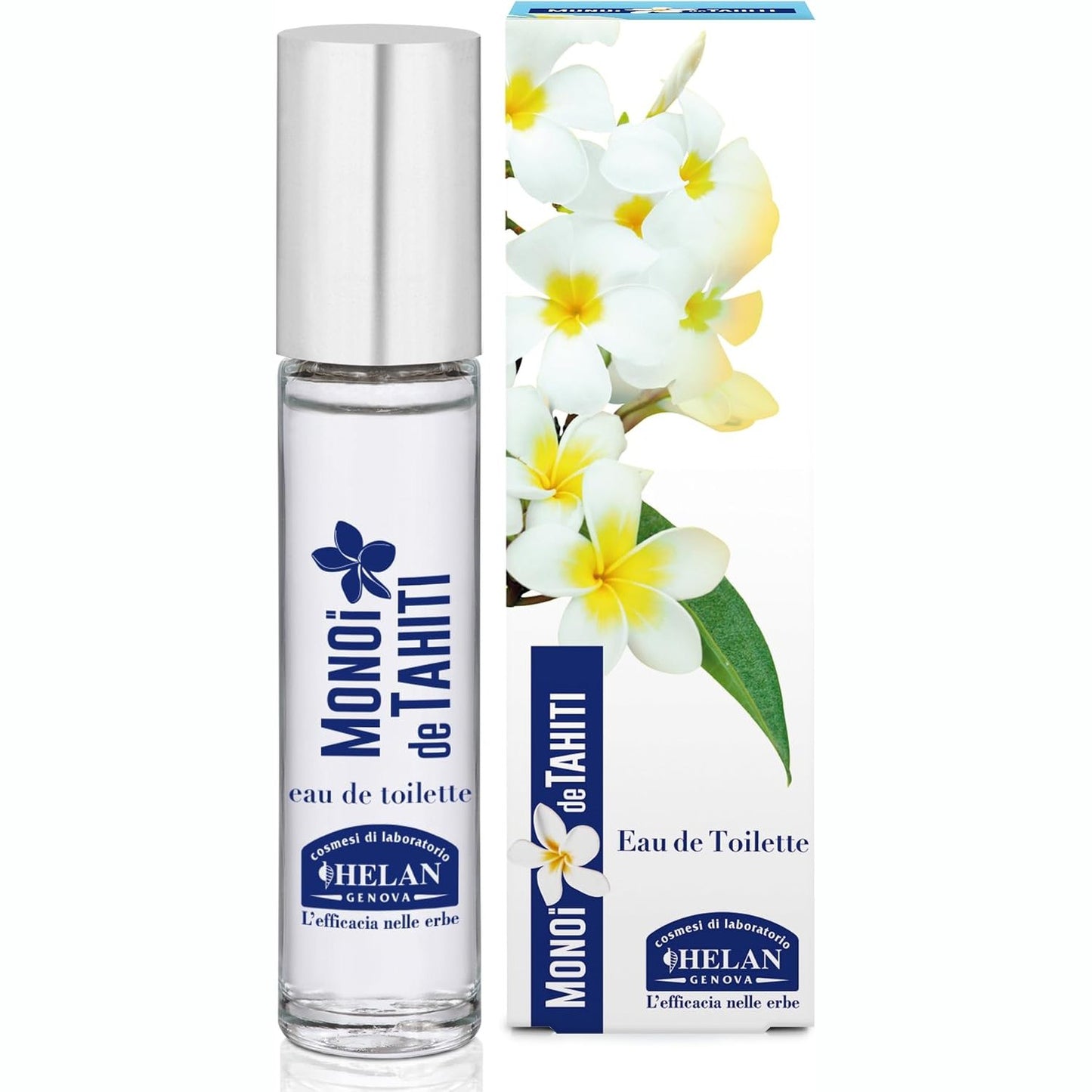 272347 - HELAN Monoi de Tahiti - Parfum për femra me aromë lulesh, 10 ml, Ujë tualeti me aromë kokosi, lule tiare, nota jasemini dhe qelibar, aromë vaniljeje të ëmbël