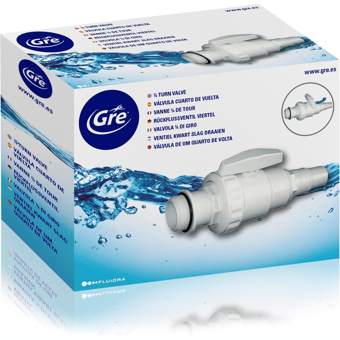 322538 - GRE 621702 Valvul çerek rrotullimi për filtra, i pajtueshëm me diametra nga 32 deri në 38 mm
