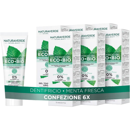 308465 - NATURAVERDE BIO - ECO BIO Pastë dhëmbësh për mbrojtje dhe freski, me ekstrakt Ekinacea dhe myshk Islandez, 0% fluor, 75 ml
