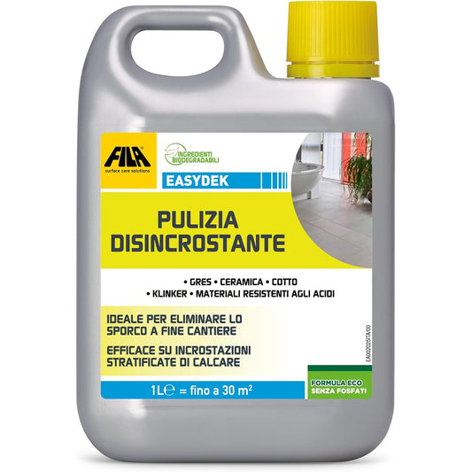 138096 - FILA Detergjent Pastrues Surface Care Solutions Easydek për Zbutjen e Gurëve, Kapacitet 1 Litër
