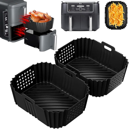 288457 - Aksesorë për Fritezë Ajri, silikoni për Ninja Double Stack XL SL400EU SL451EU, për Foodi Max Dual Zone AF400EU AF300EU, 7.6L 9.5L
