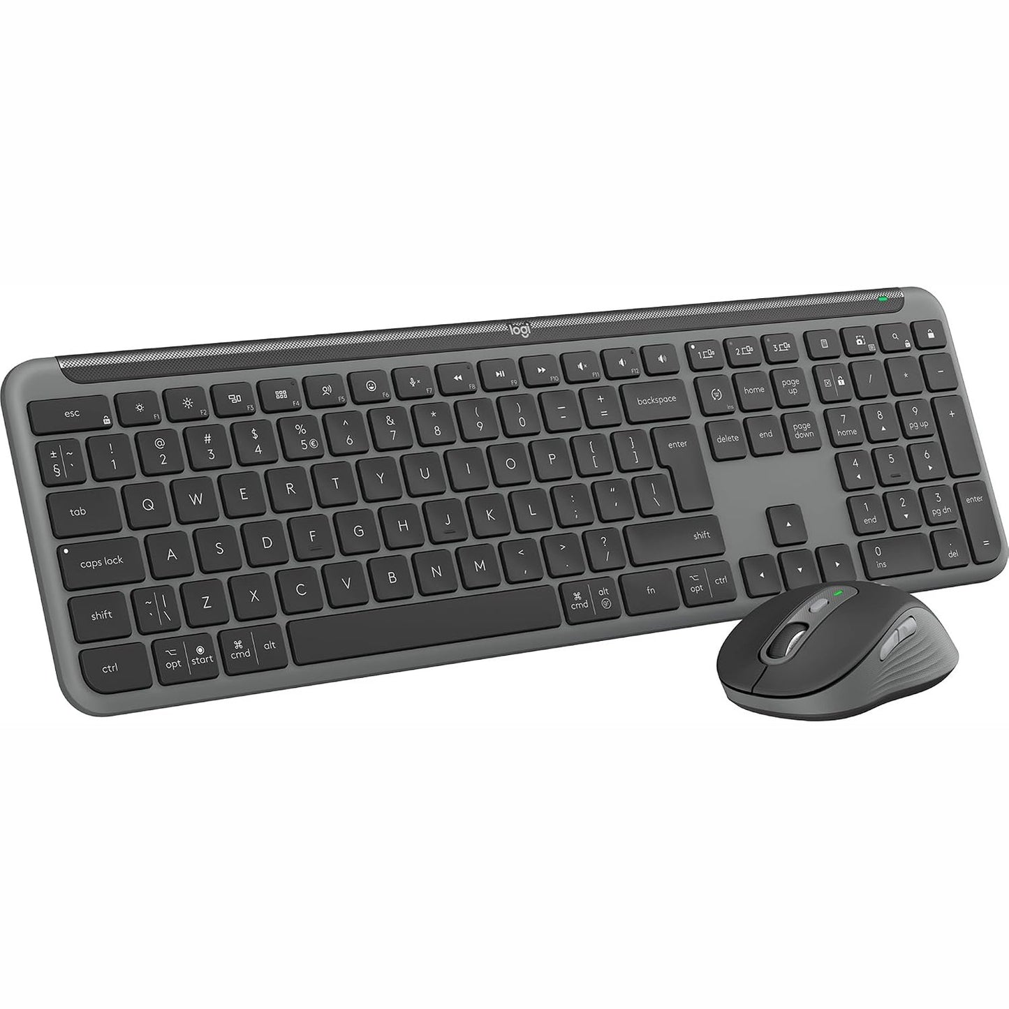 272747 - LOGITECH: Set tastiere dhe mausi pa tel Signature Slim MK950, Bluetooth, QWERTZ, grafit.