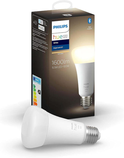 261182 - PHILIPS HUE White E27, 1600lm, dritë e bardhë e ngrohtë, e errësueshme, kontroll nëpërmjet aplikacionit, e pajtueshme me Amazon Alexa