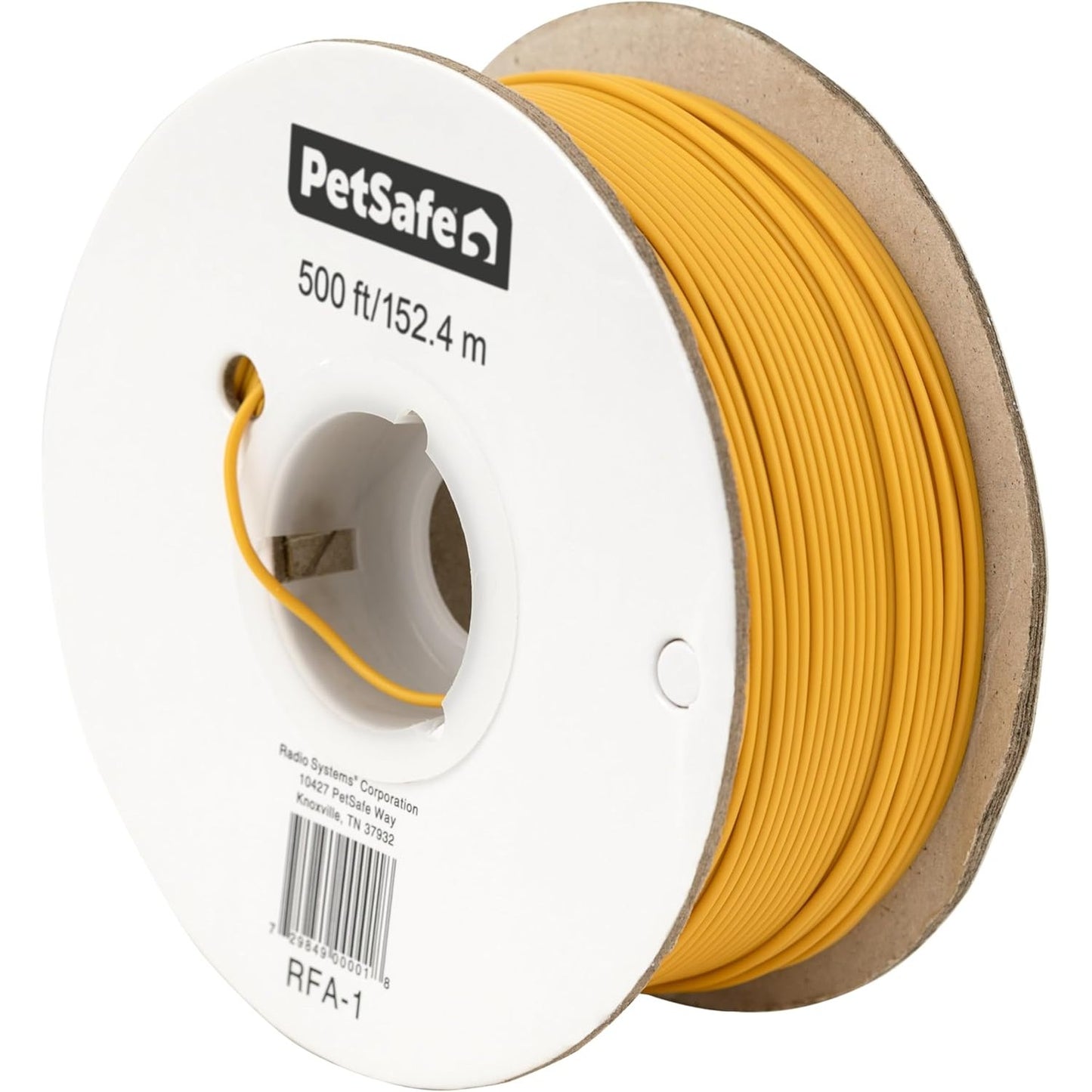 183207 - PETSAFE Tel Kufizues, Bobinë 500 Këmbësh me Bakër të Ngurtë 20 Gauge, Për Kafshë Shtëpiake, Ngjyra e Verdhe