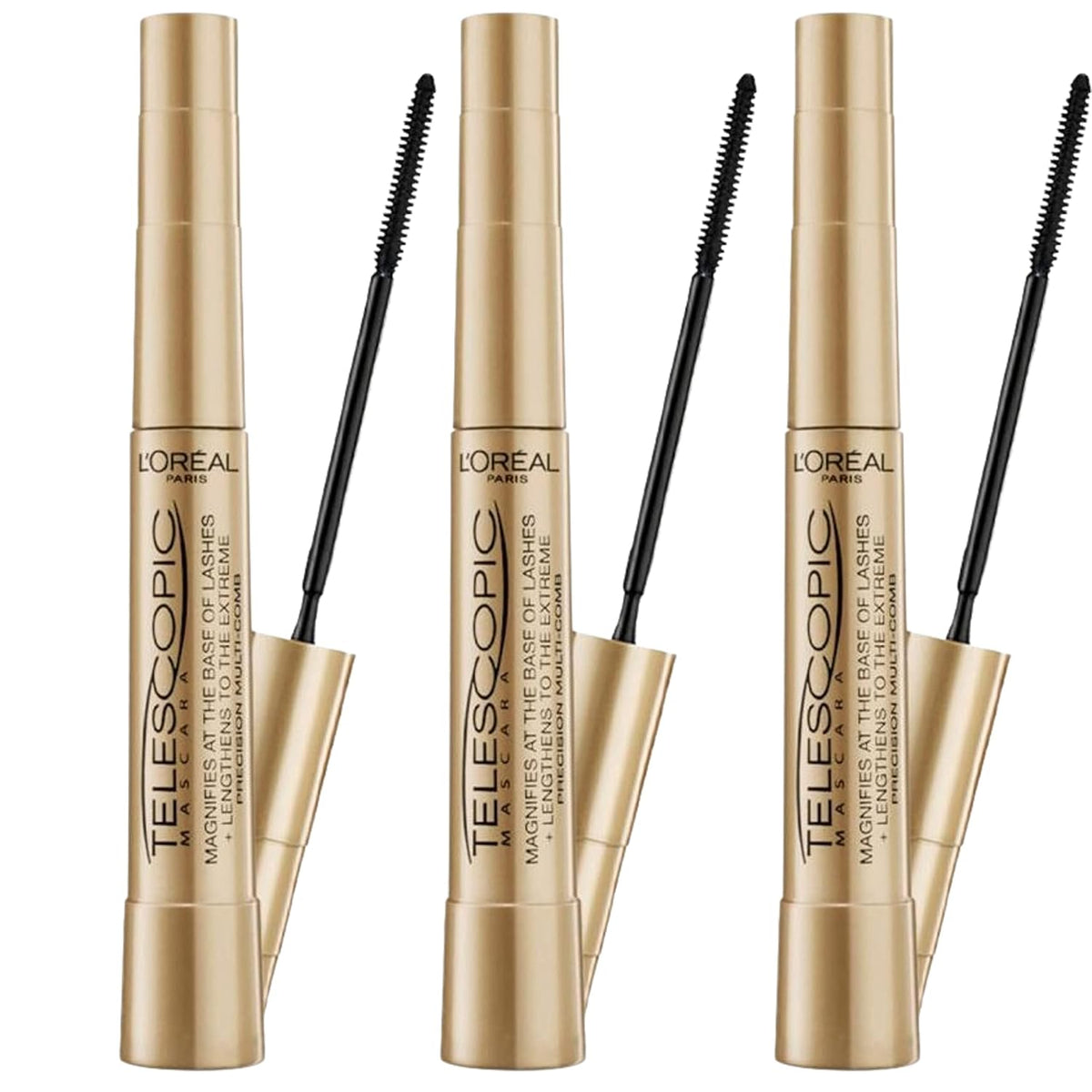 318167 - L'ORÉAL PARIS Rimel Teleskopik Zgjatës, E Zezë Intense, krehër fleksibël me furçë, formula e kremit intensifikues, ngjyra: E Zezë Karboni