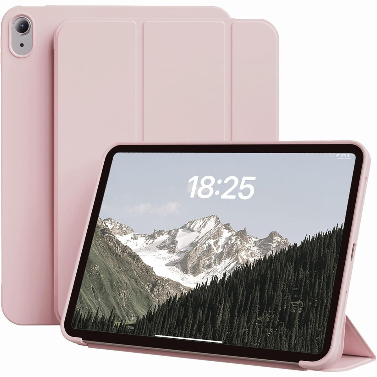 296409 - ZKTUYU Mbulesë për iPad (A16) Gjenerata e 11-të 11 inç 2025 / iPad Gjenerata e 10-të 10.9 inç 2022, Mbulesë mbrojtëse e butë TPU, Mbështet Touch ID, Gjumë/Zgjim Automatik, Rozë e Çelët