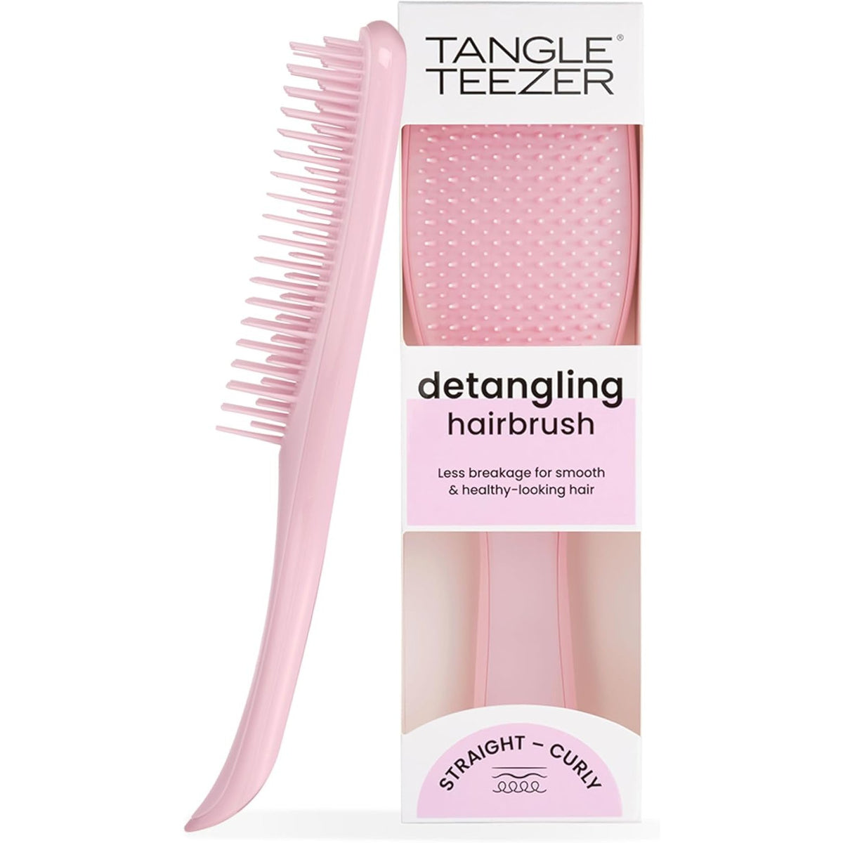 298641 - TANGLE TEEZER Furçë flokësh Ultimate Detangler, për flokë të lagur dhe të thatë, fije me 2 nivele, zvogëlon thyerjen, eliminon nyjet, të gjitha llojet e flokëve, Rozë Millennial