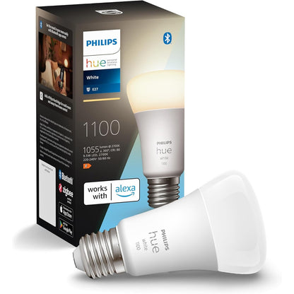 219005 - PHILIPS HUE Pllakë e vetme llambë E27 1x1055lm, e zbehtë, dritë e bardhë e ngrohtë, e kontrollueshme nëpërmjet aplikacionit, e pajtueshme me Amazon Alexa (Echo, Echo Dot)