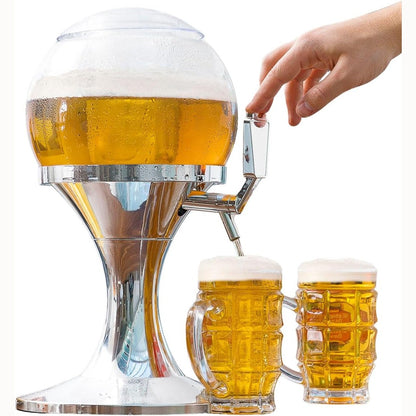 245568 - INNOVAGOODS Dispensues Birre me Top Ftohës, PMMA, Argjend, 24x24x42 cm