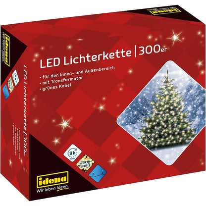 221703 - IDENA 30441 Drita LED me 300 LED të Bardha të Ngrohta, 37.9m, Funksion Kohëmatës 8-orësh, për Ambientet e Brendshme dhe të Jashtme