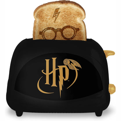 162476 - MARKAT E ÇUDITSHME Tostierë Harry Potter Icon me 2 Feta, E Lehtë për t'u Pastruar, Kompakt, Pajisje Argëtuese Kuzhine