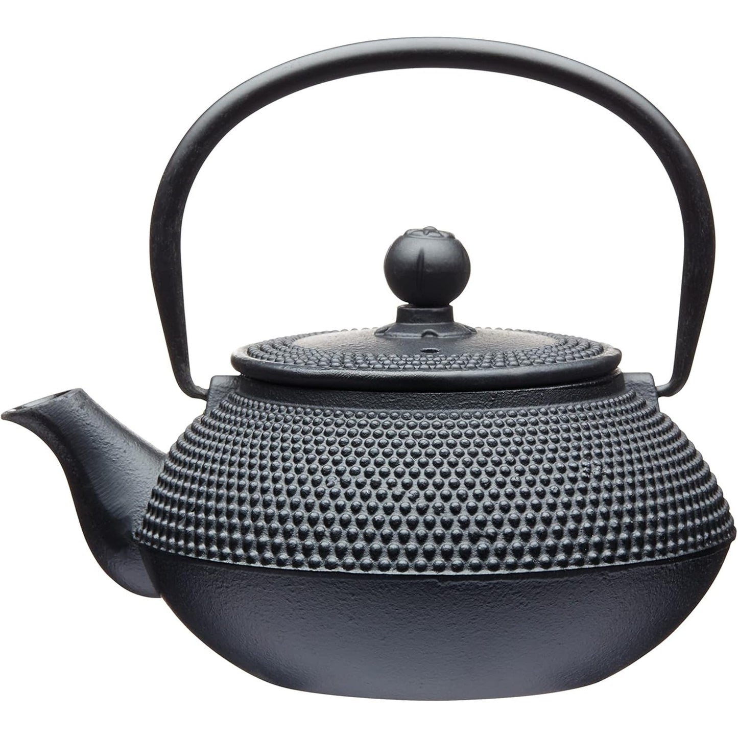 221779 - Çajnik japonez për kafe/çaj prej gize 600ml me shportë infuzioni, 3 gota (e zezë)
