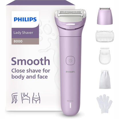 315829 - PHILIPS Lady Shaver Series 8000, makinë rroje pa tel, 3 tehe, kokë fleksibile, dritë LED, jetëgjatësi baterie 100 minuta, modeli BRL149/00