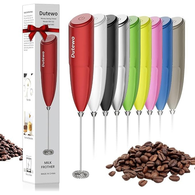 14089 - Përzierës Dore me Shkumë Qumështi për Kafe - Dutewo Shkumëzues Dore me Shkumë për Latte, Mikser Elektrik me Shkumë Mini për Përzierës Pijesh