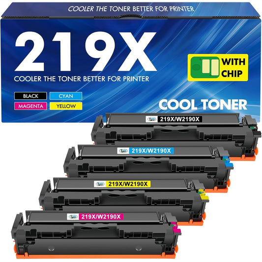 272782 - Toner 219X 219A, zëvendësim për HP Color LaserJet Pro MFP 3302FDWG, paketim me 4 ngjyra: e zezë, ciano, magenta, e verdhë