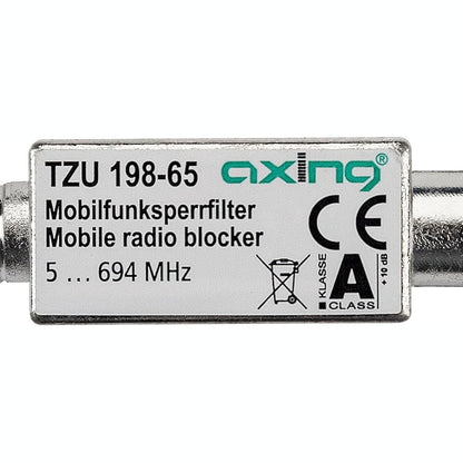 305609 - AXING - TZU 198-65 Filtri i bllokimit të rrjetit celular LTE 5G, Filtri i kalimit 5-694 MHz