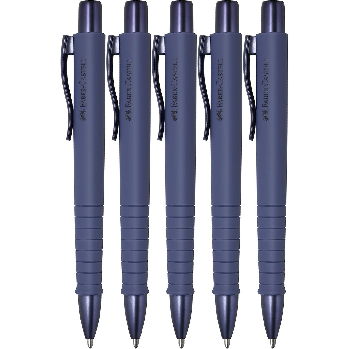 276643 - FABER-CASTELL 205334 - Stilolaps Poly Ball Urban Future Dusk, 5 copë, mbushje XB të zëvendësueshme, rezistent ndaj dokumenteve