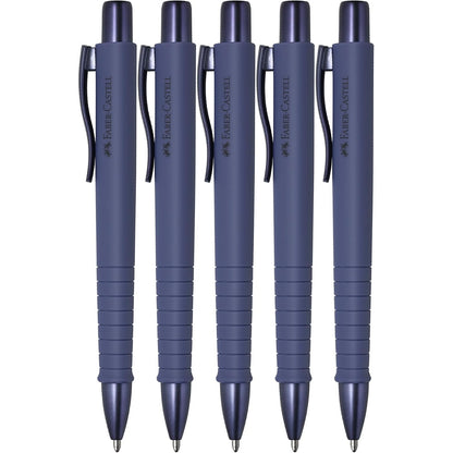 276643 - FABER-CASTELL 205334 - Stilolaps Poly Ball Urban Future Dusk, 5 copë, mbushje XB të zëvendësueshme, rezistent ndaj dokumenteve