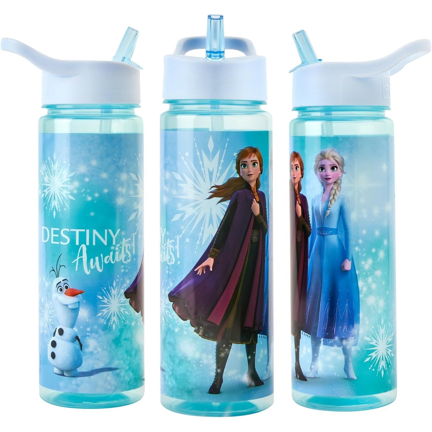 254220 - SHISHE UJI DISNEY FROZEN SPARKLE ME KASHTË, 600 ML, PRODUKT I LICENCUAR ZYRTARISHT, I RIPËRDORSHËM, PA BPA, PLASTIKË E RICIKLUESHME