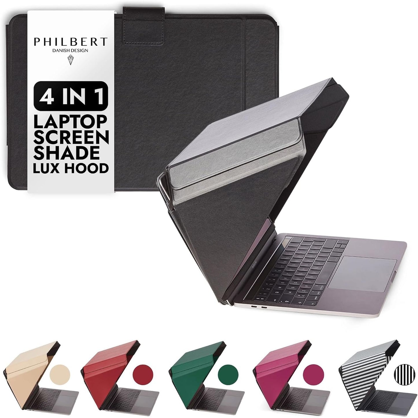 276394 - Mbulesë Lux për Ekranin e Laptopit 4-në-1, Universal 15"/16", Patenta D790551 - E zezë