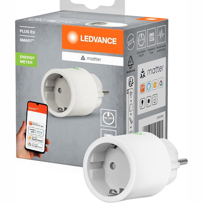 252332 - LEDVANCE Prizë SMART+ për ambiente të brendshme, Prizë inteligjente me Matter mbi WiFi, e bardhë, pako me 1 copë