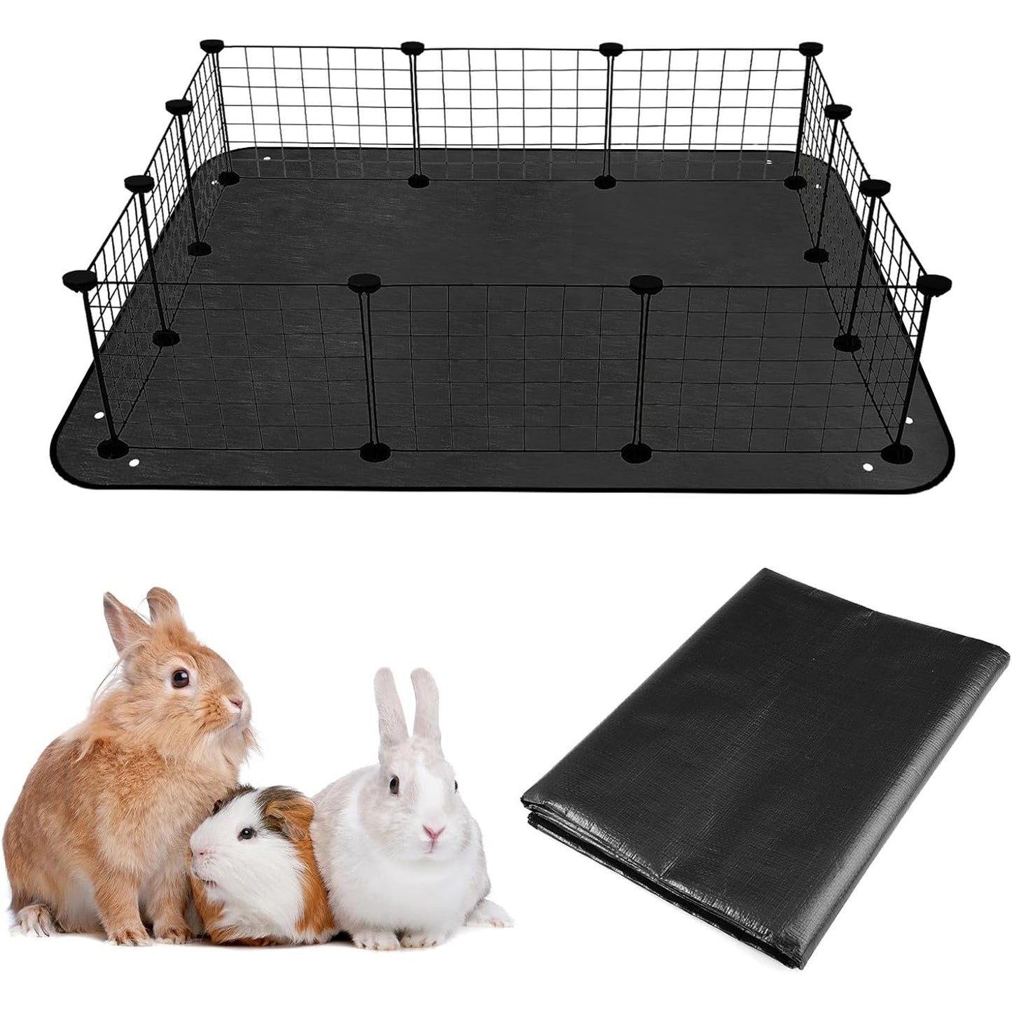 225236 - Dysheme kafazi për kafshë shtëpiake 150x100cm, e papërshkueshme nga uji, për lepuj, derra Guinea, hamsterë