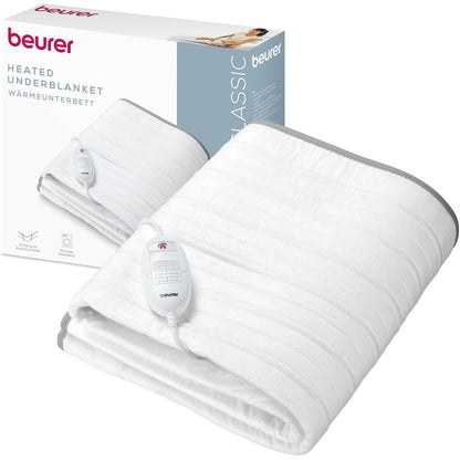 316189 - BEURER Batanije e ngrohtë TS 17, material leshi, 150x80 cm, 3 cilësime temperature, sistem sigurie, lahet në 30 °C, gri